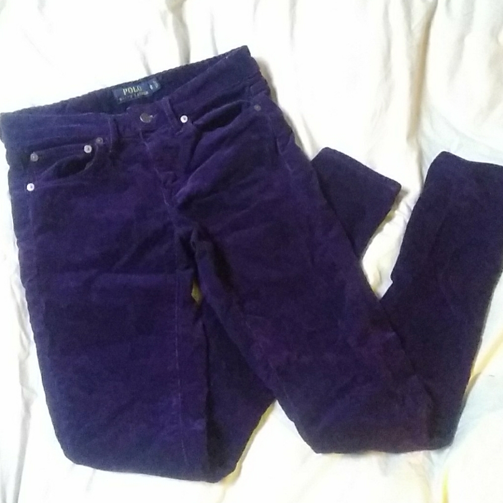 Polo Purple curderoy straight leg jeans